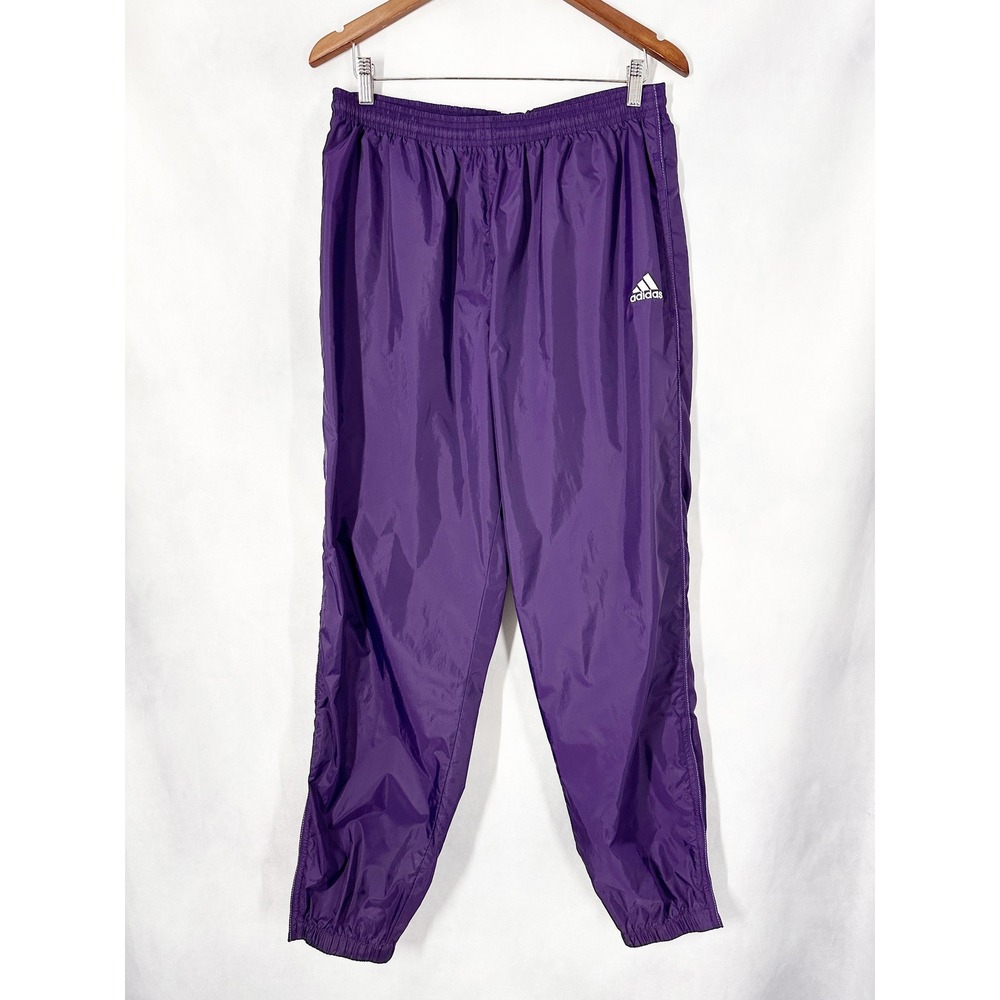 90s Adidas Team Purple Pull-on Windbreaker Track Pants Women's Size Large